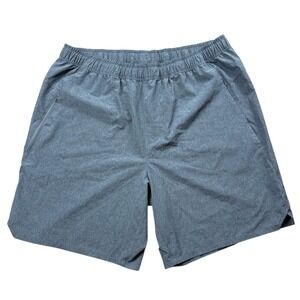 Men's Elastic-Waist Grey Hybrid Shorts